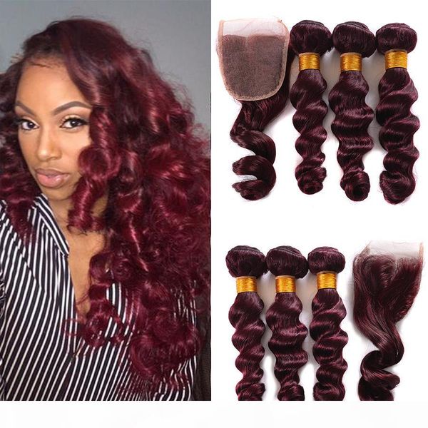 99j burgundy brazilian loose wave hair 4pcs red brazilian hair weave 3 bundles with lace closure 99j burgundy loose deep wave with closure, Black;brown
99j burgundy brazilian loose wave hair 4pcs red brazilian hair weave 3 bundles with lace closure 99j burgundy loose deep wave with closure, Black;brown