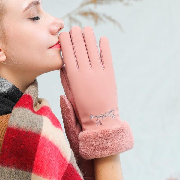 women winter keep warm touch screen thicken waterproof gloves outdoor cycling plus velvet inside letter embroidery fashion, Blue;gray
women winter keep warm touch screen thicken waterproof gloves outdoor cycling plus velvet inside letter embroidery fashion, Blue;gray