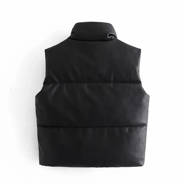 new faux leather black padded women sleeveless jacket woman winter 2021 short warm vest fashion female waistcoats imy5, Black;white
new faux leather black padded women sleeveless jacket woman winter 2021 short warm vest fashion female waistcoats imy5, Black;white