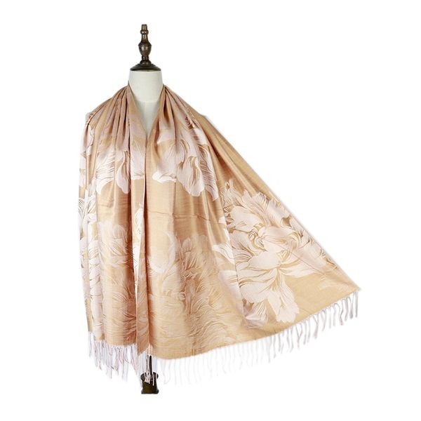 women double jacquard shawl fashion pashmina winter kashmir peony flower hijabs femme y201024, Blue;gray
women double jacquard shawl fashion pashmina winter kashmir peony flower hijabs femme y201024, Blue;gray