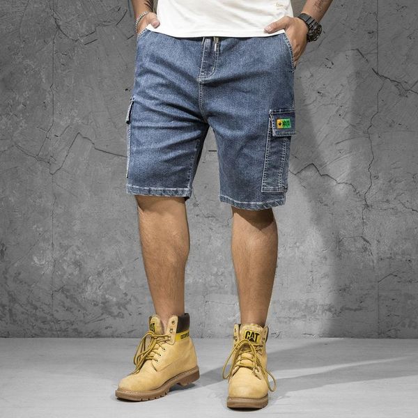 fat brother men's large size jeans men's straight loose shorts summer fat plus-sized denim shorts, Blue
fat brother men's large size jeans men's straight loose shorts summer fat plus-sized denim shorts, Blue