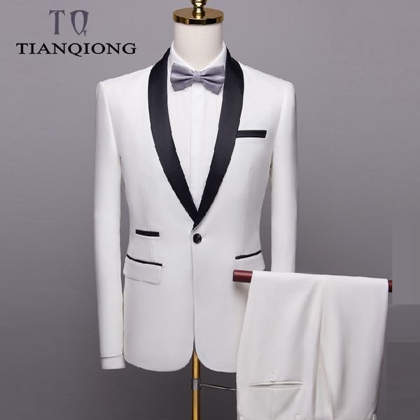 new brand men suit wedding suits for men shawl collar 3 pieces slim fit burgundy suit mens royal blue tuxedo jacket qt996 201105, White;black
new brand men suit wedding suits for men shawl collar 3 pieces slim fit burgundy suit mens royal blue tuxedo jacket qt996 201105, White;black