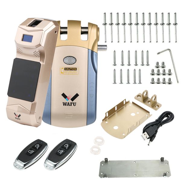 wireless electronic door lock wafu 010b keyless invisible intelligent lock with &unlock button 2 remote control keys
wireless electronic door lock wafu 010b keyless invisible intelligent lock with &unlock button 2 remote control keys