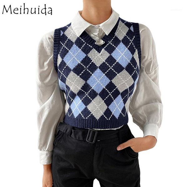 women sweaters vest knitted tanks sleeveless v-neck plaid female ladies british college style autumn winter outerwear1, White;black
women sweaters vest knitted tanks sleeveless v-neck plaid female ladies british college style autumn winter outerwear1, White;black