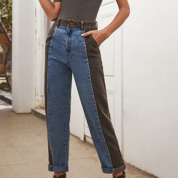 women's jeans vicabo stitching women denim pants pockets full length streetwear zipper high waist casual pencil slim ladies, Blue
women's jeans vicabo stitching women denim pants pockets full length streetwear zipper high waist casual pencil slim ladies, Blue