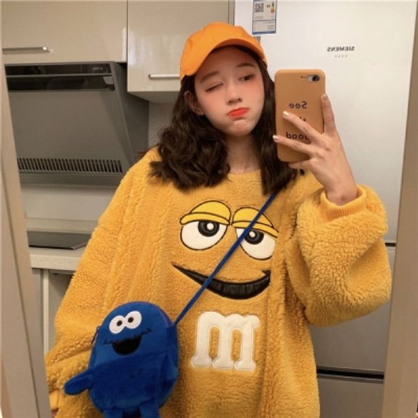 cartoon furry sweater women's autumn and pullover pullovercoat pulloverwinter cute pullover korean style loose lazy style student thick, Black
cartoon furry sweater women's autumn and pullover pullovercoat pulloverwinter cute pullover korean style loose lazy style student thick, Black