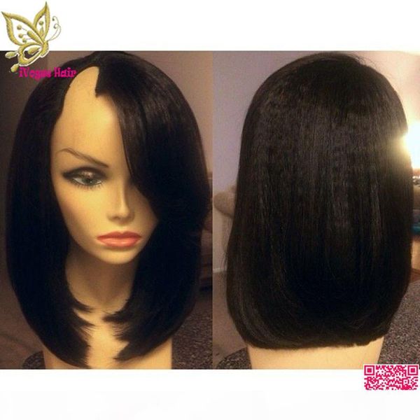 yaki straight u part wigs human hair brazilian bob upart wig human hair right part u shaped 1"x3" opening for black women, Black;brown
yaki straight u part wigs human hair brazilian bob upart wig human hair right part u shaped 1"x3" opening for black women, Black;brown