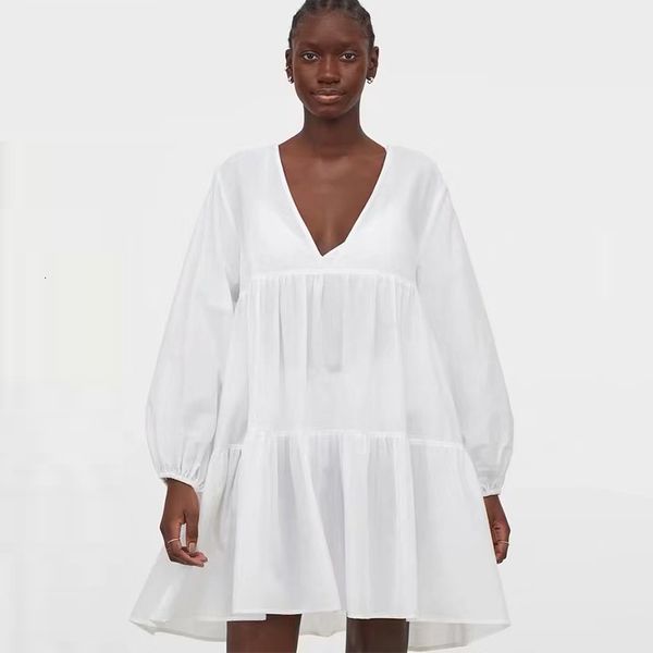 2021 new elegant summer solid women fashion v-neck long sleeve mini white vestidos female casual party es z3ep, Black;gray
2021 new elegant summer solid women fashion v-neck long sleeve mini white vestidos female casual party es z3ep, Black;gray
