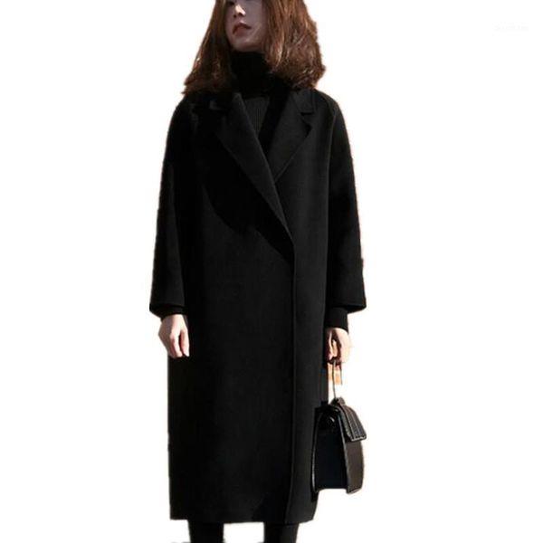 plus size 3xlautumn winter fashion turn down collar woolen coat women loose black wool blneds coat1
plus size 3xlautumn winter fashion turn down collar woolen coat women loose black wool blneds coat1