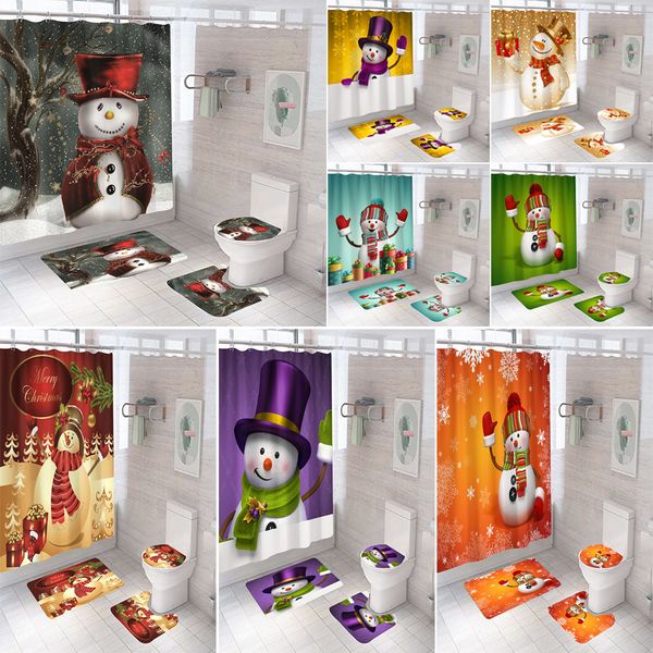 multicolor funny snowman bathroom curtain set merry christmas shower curtain anti-skid bath rugs carpet toilet cover mat
multicolor funny snowman bathroom curtain set merry christmas shower curtain anti-skid bath rugs carpet toilet cover mat