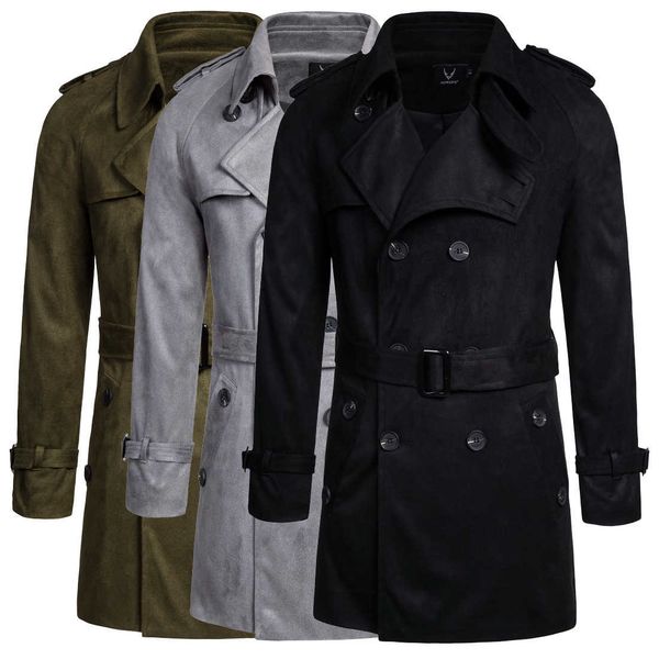 men's casual medium length windbreaker suede double breasted coat 1812-yf37-p110, Tan;black
men's casual medium length windbreaker suede double breasted coat 1812-yf37-p110, Tan;black