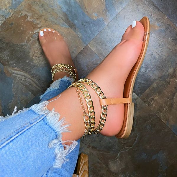 2021 women's sandals summer shoes transparent metal chain ladies flat women casual comfortable shoe new w00i, Black
2021 women's sandals summer shoes transparent metal chain ladies flat women casual comfortable shoe new w00i, Black