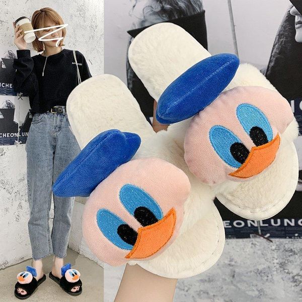 women winter home slippers cartoon duck shoes non-slip soft winter warm house slippers indoor bedroom cute cartoon floor shoes, Black
women winter home slippers cartoon duck shoes non-slip soft winter warm house slippers indoor bedroom cute cartoon floor shoes, Black