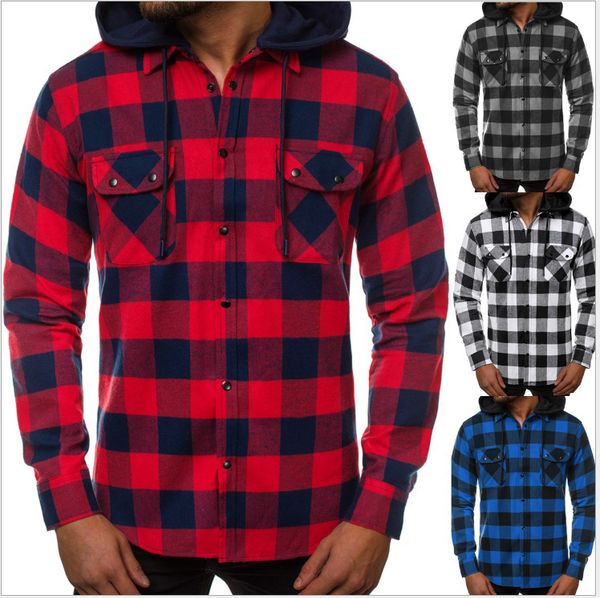mens button up shirt long sleeve shirts plaid hooded shirt tooling pocket removable hat casual long sleeved hoodie 4 colors mens plaid shirt, White;black
mens button up shirt long sleeve shirts plaid hooded shirt tooling pocket removable hat casual long sleeved hoodie 4 colors mens plaid shirt, White;black