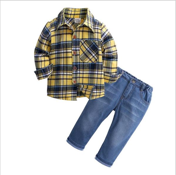 kids boys clothes sets cotton child plaid shirt+jeans spring autumn children boys sets children clothing, White
kids boys clothes sets cotton child plaid shirt+jeans spring autumn children boys sets children clothing, White