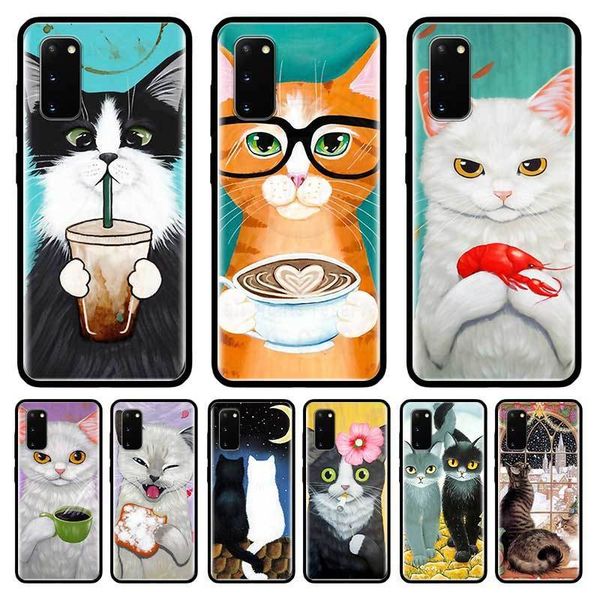 cute cat пить кофе чехол для samsung galaxy s10 s20 ультра s9 s8 plus s7 примечание 20 9 10 lite cubre black мобильный телефон коке
cute cat пить кофе чехол для samsung galaxy s10 s20 ультра s9 s8 plus s7 примечание 20 9 10 lite cubre black мобильный телефон коке