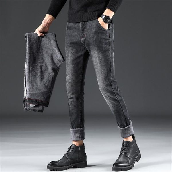 men's jeans autumn plus velvet thick cowboy trousers hombre winter slim fit stretch warm black loose straight casual denim pants, Blue
men's jeans autumn plus velvet thick cowboy trousers hombre winter slim fit stretch warm black loose straight casual denim pants, Blue