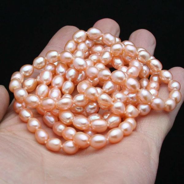hand knotted 8-9mm pink purple rice freshwater cultured pearl necklace 90cm fashion jewelry, Silver
hand knotted 8-9mm pink purple rice freshwater cultured pearl necklace 90cm fashion jewelry, Silver
