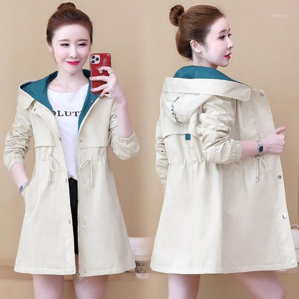 women's trench coat mid-length letter pattern casual hooded coats spring autumn slim solid color women windbreaker outwear w1551, Tan;black
women's trench coat mid-length letter pattern casual hooded coats spring autumn slim solid color women windbreaker outwear w1551, Tan;black