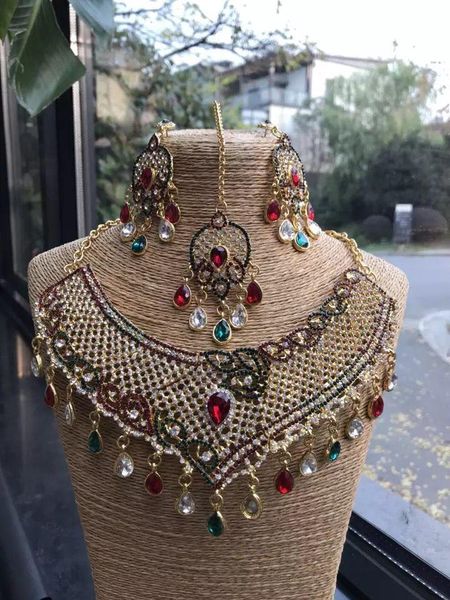 india style necklace earrings headdress jewelry sets bridal wedding party necklace water drop type gold crystal wedding gifts, Silver
india style necklace earrings headdress jewelry sets bridal wedding party necklace water drop type gold crystal wedding gifts, Silver