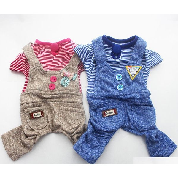 dog cat striped jumpsuit pants pet puppy coat jacket shirt spring/summer clothes apparel 2 colours 5 sizes ky0gs
dog cat striped jumpsuit pants pet puppy coat jacket shirt spring/summer clothes apparel 2 colours 5 sizes ky0gs