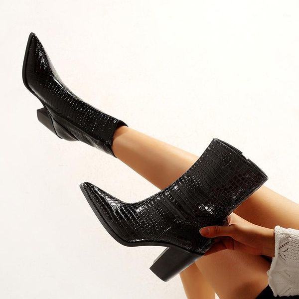 boots women 2021 wedge chunky high heels patent leather cowboy ankle snake print western cowgirl female plus size1, Black
boots women 2021 wedge chunky high heels patent leather cowboy ankle snake print western cowgirl female plus size1, Black