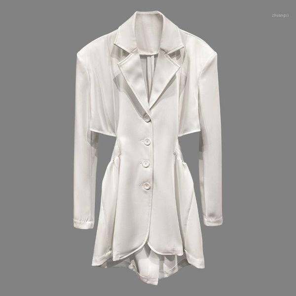 womengaga fashionable waist elasticated pleated thin shoulder single-breasted blazer solid notched collar casual b3931, White;black
womengaga fashionable waist elasticated pleated thin shoulder single-breasted blazer solid notched collar casual b3931, White;black