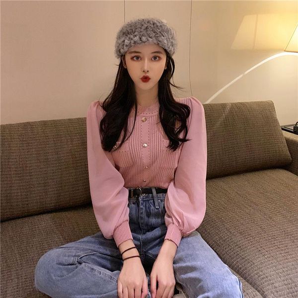women 2020 sping new fashion solid color lantern sleeve blouses female button splice o-neck shirts ladies slim casual x58, White
women 2020 sping new fashion solid color lantern sleeve blouses female button splice o-neck shirts ladies slim casual x58, White