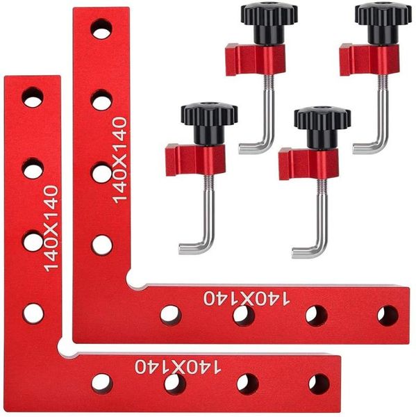 90 degree positioning squares right angle clamps aluminum alloy woodworking carpenter tool cabinets drawer + 4 clamps
90 degree positioning squares right angle clamps aluminum alloy woodworking carpenter tool cabinets drawer + 4 clamps