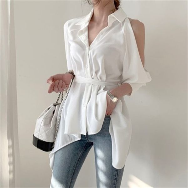 2021 white back hollow to the outside bare shoulder new lapel sleeve fashion shirt spring a93j
2021 white back hollow to the outside bare shoulder new lapel sleeve fashion shirt spring a93j