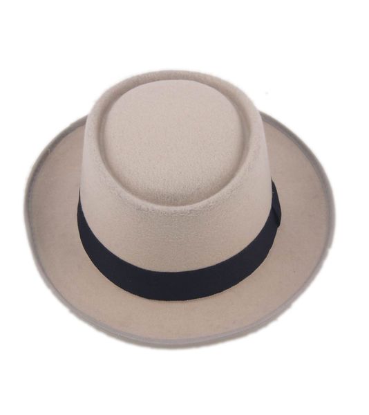 classic felt pork pie porkpie hat cap upturn short brim black ribbon hat for men and women, Blue;gray
classic felt pork pie porkpie hat cap upturn short brim black ribbon hat for men and women, Blue;gray