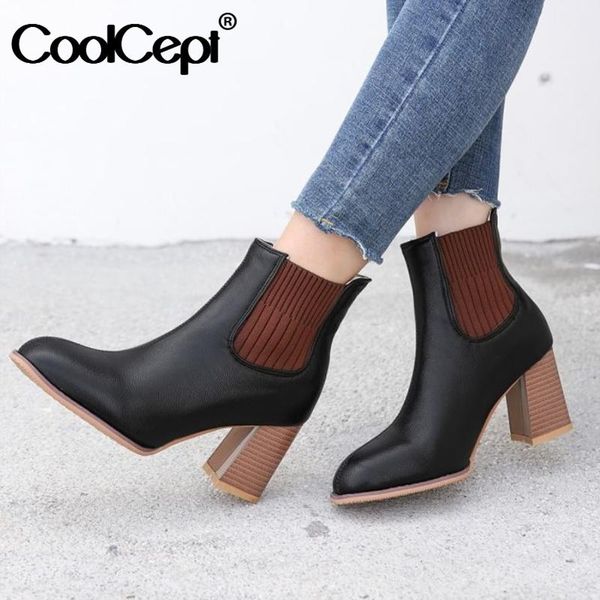 coolcept size 30-43 women ankle boots fashion high heel winter shoes woman warm short boot office lady daily footwear, Black
coolcept size 30-43 women ankle boots fashion high heel winter shoes woman warm short boot office lady daily footwear, Black