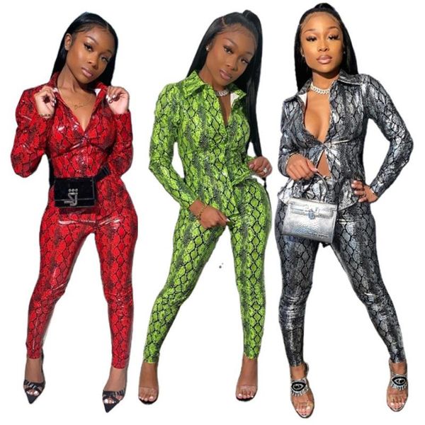 serpentine print fashion women two piece set autumn winter tracksuit turn down collar long sleeve blouse+skinny pant co-ord set, Gray
serpentine print fashion women two piece set autumn winter tracksuit turn down collar long sleeve blouse+skinny pant co-ord set, Gray