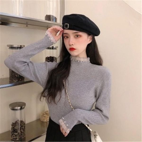 women's sweaters 2021 sweater women pullover knitted jumper long sleeve autumn winter girls female ladies basic pull femme, White;black
women's sweaters 2021 sweater women pullover knitted jumper long sleeve autumn winter girls female ladies basic pull femme, White;black