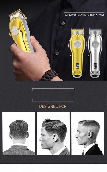 new cuchillo de barba kemei 1986 all-metal barber professional hair clipper electric cordless lcd hair trimmer gold silver hair cutting mach
new cuchillo de barba kemei 1986 all-metal barber professional hair clipper electric cordless lcd hair trimmer gold silver hair cutting mach