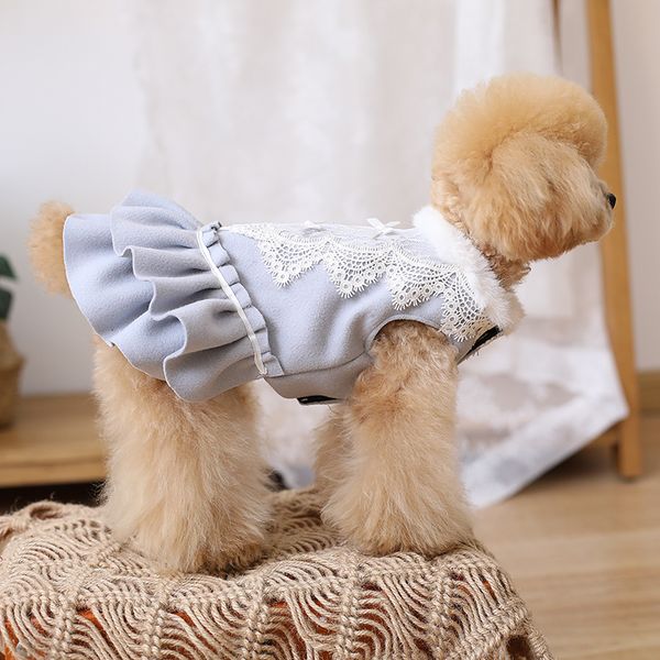 handmade dog apparel clothes blue grey woolen coat dress fur collar lining quilted winter pet outfit maltese yorkie poodle
handmade dog apparel clothes blue grey woolen coat dress fur collar lining quilted winter pet outfit maltese yorkie poodle