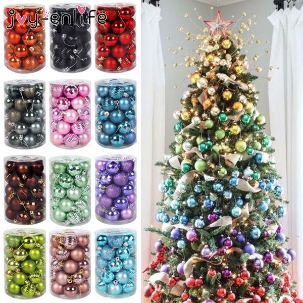 34pcs set 4cm decoration ball christmas tree pendant