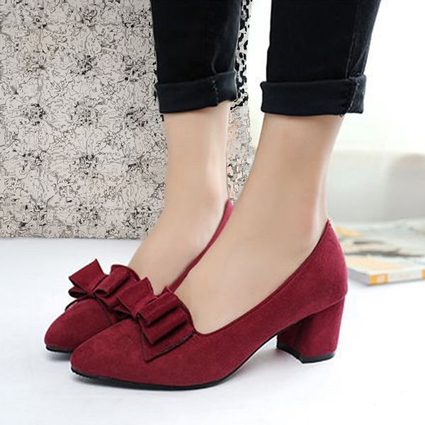 dropshiping 2019 candy color women pumps shallow color bowknot suede block thick high heels women's shoes bowtie working shoes, Black
dropshiping 2019 candy color women pumps shallow color bowknot suede block thick high heels women's shoes bowtie working shoes, Black