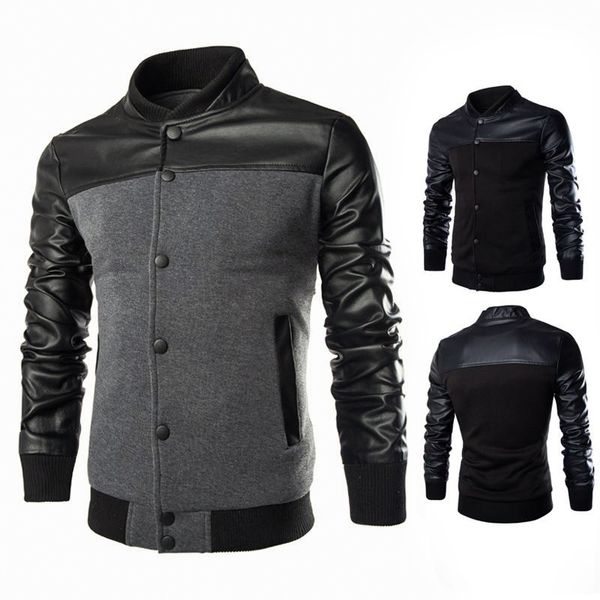 sweatshirts fashion design pu leather patchwork jacket men single breasted casual stand collar jacket coat plus size m-xxxl, Black;brown
sweatshirts fashion design pu leather patchwork jacket men single breasted casual stand collar jacket coat plus size m-xxxl, Black;brown