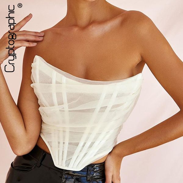 cryptographic sleeveless fashion strapless bustier corset crop female mesh backless white women zipper summer 2020
cryptographic sleeveless fashion strapless bustier corset crop female mesh backless white women zipper summer 2020
