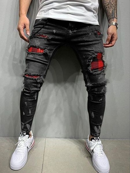2021 new black men's slim pants paint patch beggars jeans large s-4xl hvek, Blue
2021 new black men's slim pants paint patch beggars jeans large s-4xl hvek, Blue