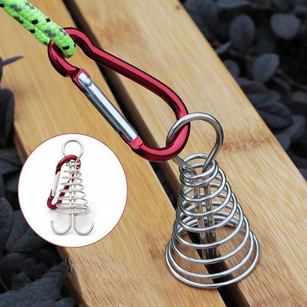 2pcs stainless steel ocs deck peg spiral shaped rope buckle spring tent peg with hooks carabiner for outdoor campin jllnww
2pcs stainless steel ocs deck peg spiral shaped rope buckle spring tent peg with hooks carabiner for outdoor campin jllnww