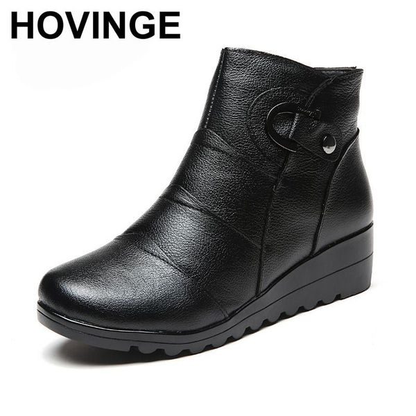 boots hovinge women flat winter fashion woman genuine leather wedges ankle casual comfortable snow warm shoe, Black
boots hovinge women flat winter fashion woman genuine leather wedges ankle casual comfortable snow warm shoe, Black