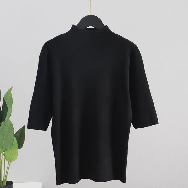 2021 new women sweater solid half sleeve knitted pullovers fall spring chic female jumper gray green jersey shirt pull femme d7rw, White;black 
2021 new women sweater solid half sleeve knitted pullovers fall spring chic female jumper gray green jersey shirt pull femme d7rw, White;black