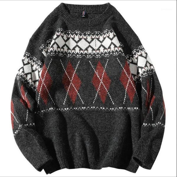 2020 autumn new casual loose round neck pullover base sweater streetwear retro warm men's sweaters1, White;black
2020 autumn new casual loose round neck pullover base sweater streetwear retro warm men's sweaters1, White;black