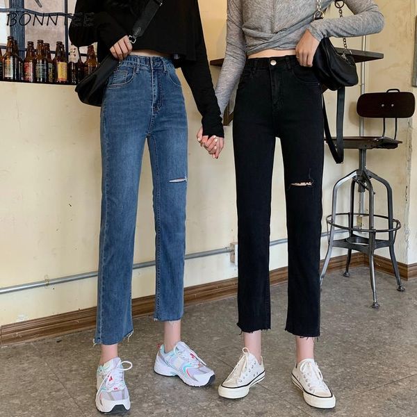 straight jeans women high waisted chic simple basic hole ulzzang ladies denim trouser all-match autumn fall daily girls newest, Blue
straight jeans women high waisted chic simple basic hole ulzzang ladies denim trouser all-match autumn fall daily girls newest, Blue