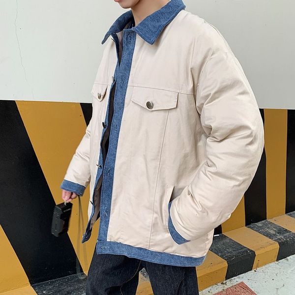 winter thick jacket men's warm fashion denim casual short coat men streetwear wild loose cotton parka mens clothes m-5xl, Black
winter thick jacket men's warm fashion denim casual short coat men streetwear wild loose cotton parka mens clothes m-5xl, Black