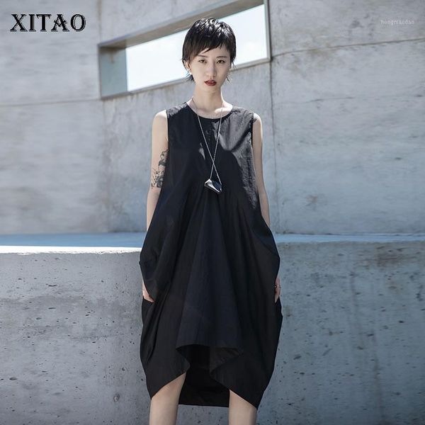 xitao original style black irregular medium and long a line loose solid color dress 2020 summer damp women dress dmy40671, Black;gray
xitao original style black irregular medium and long a line loose solid color dress 2020 summer damp women dress dmy40671, Black;gray