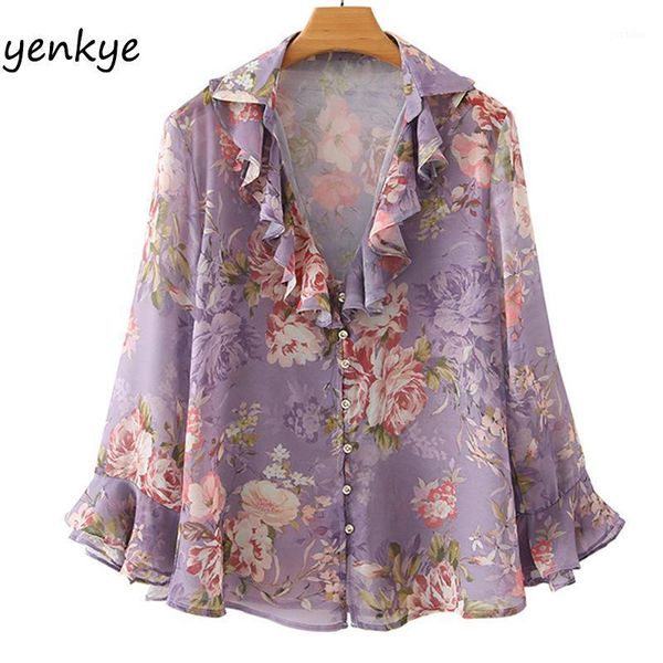 ruffled floral print blouse shirt women flowy v neck butterfly sleeve fashion summer shirts plus size blusas femininas1, White
ruffled floral print blouse shirt women flowy v neck butterfly sleeve fashion summer shirts plus size blusas femininas1, White