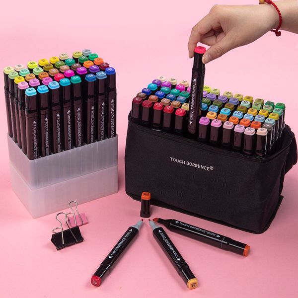borrence 30/40/60/80/168 color markers set manga drawing markers pen alcohol based sketch felt-tip twin brush pen art supplies
borrence 30/40/60/80/168 color markers set manga drawing markers pen alcohol based sketch felt-tip twin brush pen art supplies